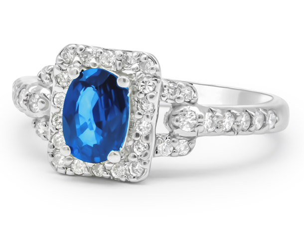 After: Halo Multi-Stone Ring Editing