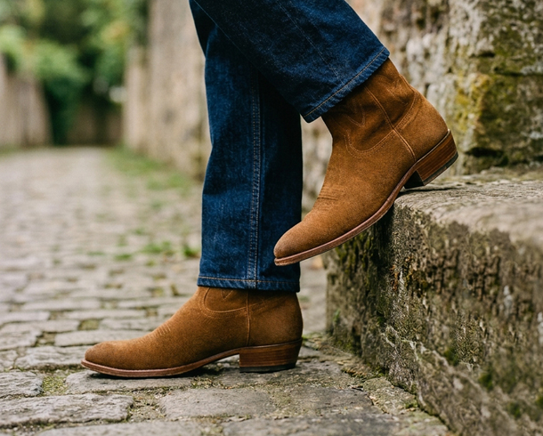 After editing — Lifestyle Fashion Boot Shot Retouching (Fashion Model Retouching)