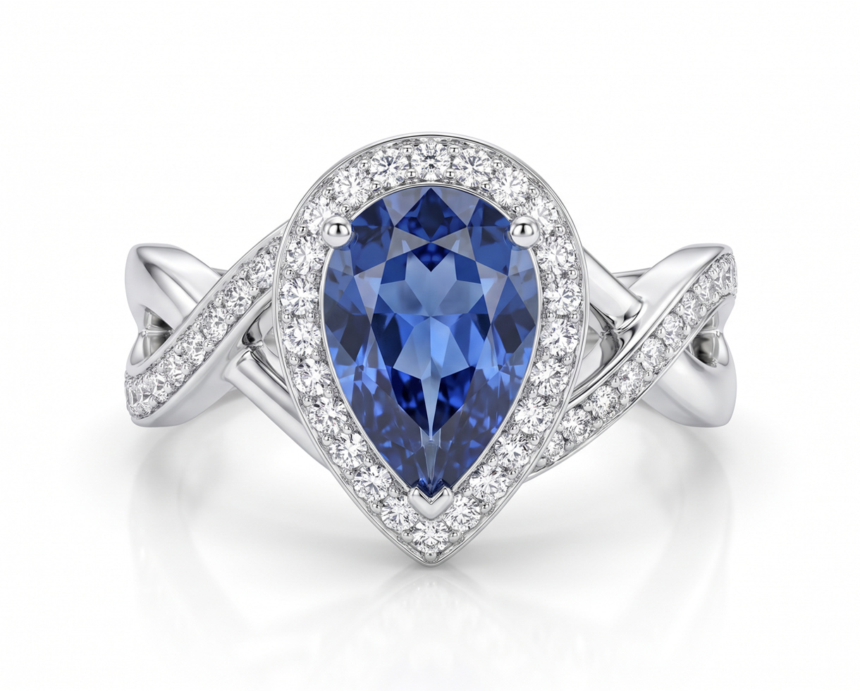 Jewelry Photo Editing – After example: Gemstone Cocktail Ring Edit