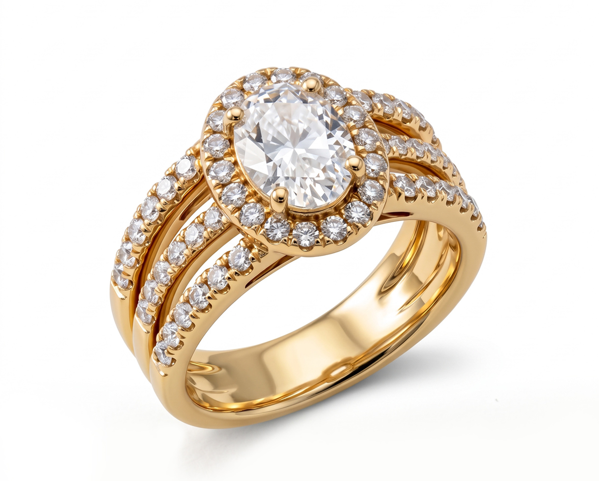 Jewelry Photo Editing – After example: Cocktail & Bezel Ring Retouching