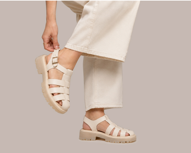 Shoe Photo Retouching – After example: On-Model Sandal and Background Retouching