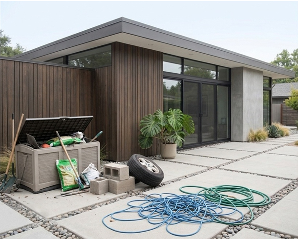 Before Exterior Clutter & Object Removal
