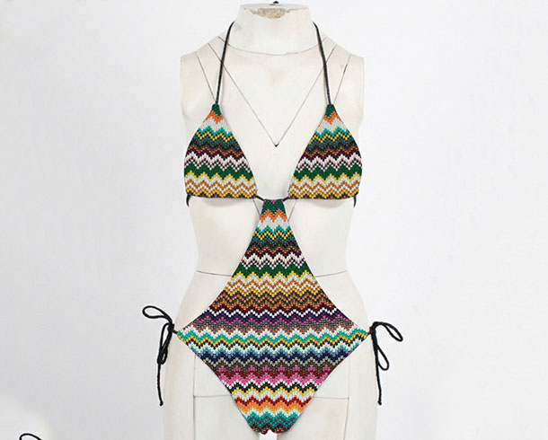 Ghost Mannequin Effect – before example: Swimwear Multi-piece Ghost Effect