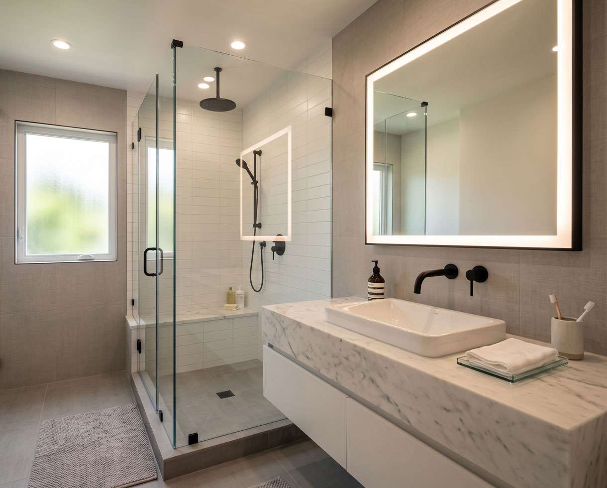 Interior Photo Editing – Before example: Bathroom Interior Retouching
