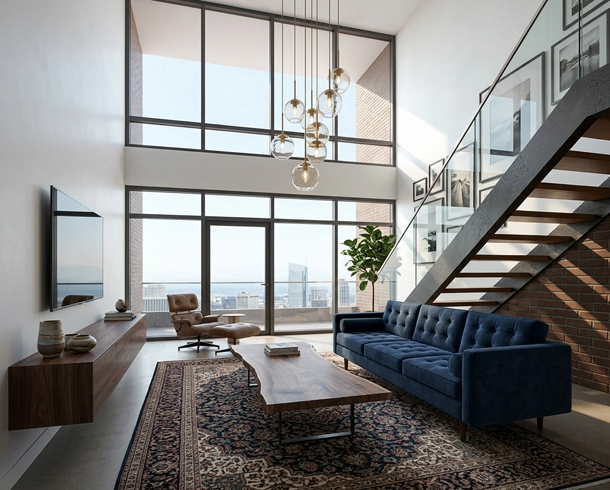 Before: Luxury Loft & Full Scene Staging