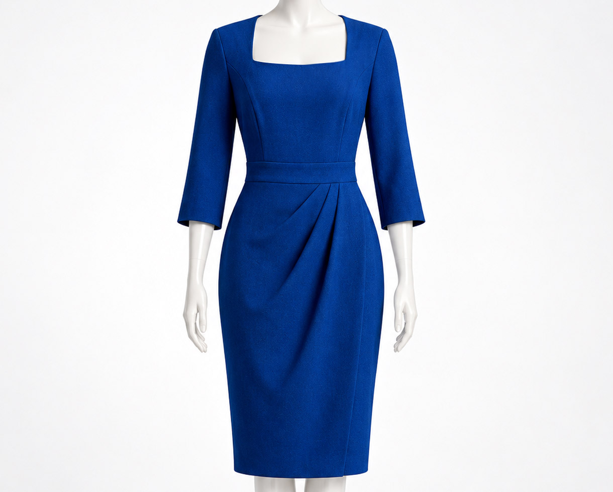 Before editing — Fitted Dress Ghost Mannequin (Ghost Mannequin Effect)