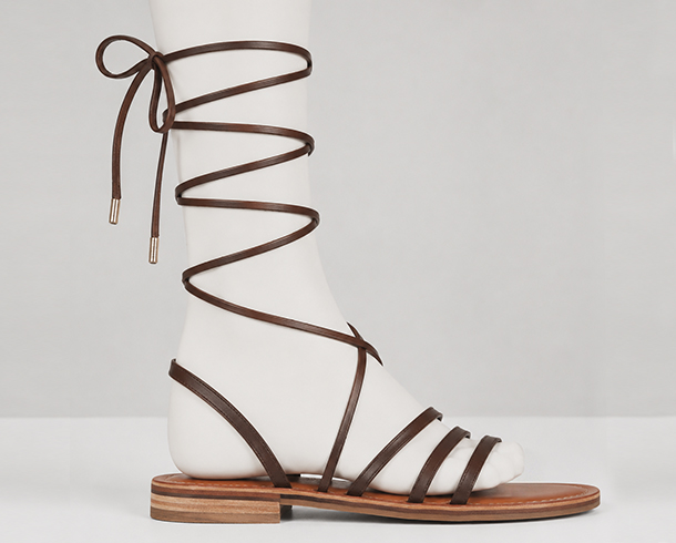 Before Strappy Sandal Mannequin Removal