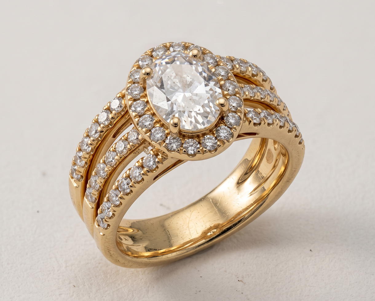 Jewelry Photo Editing – Before example: Cocktail & Bezel Ring Retouching