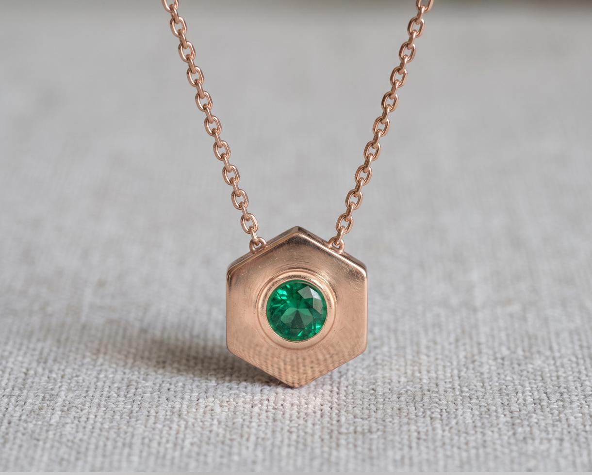 Jewelry Photo Editing – Before example: Floral Pendant Necklace Retouching
