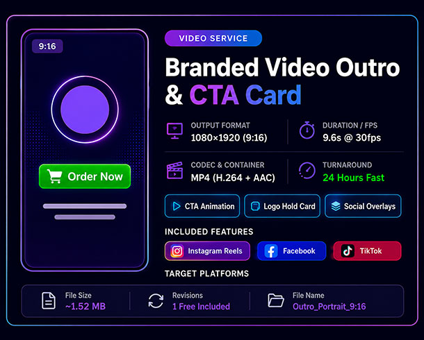 Branded Outros & CTA End Screens thumbnail